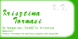 krisztina tormasi business card